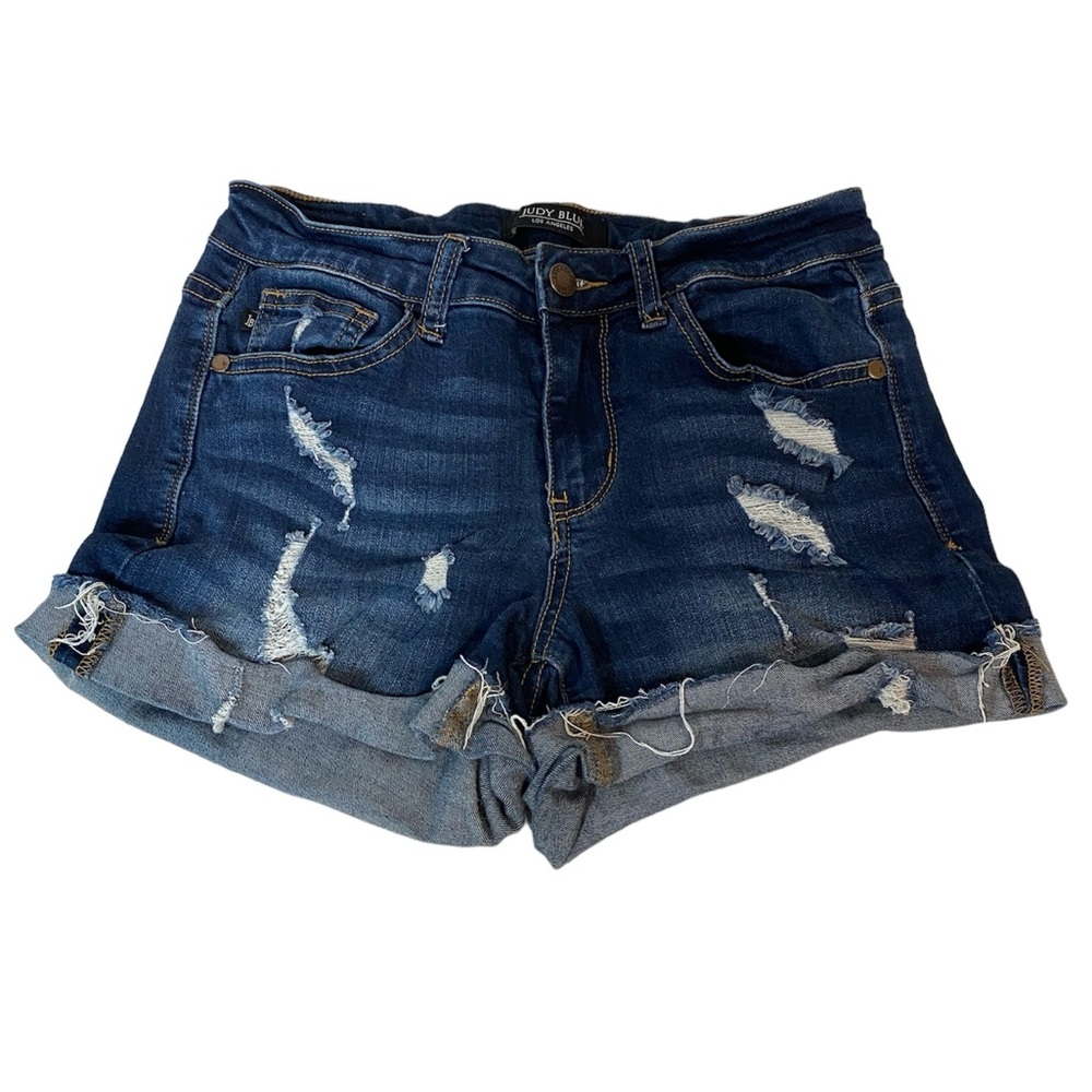 Judy Blue Distressed Denim Jean Shorts